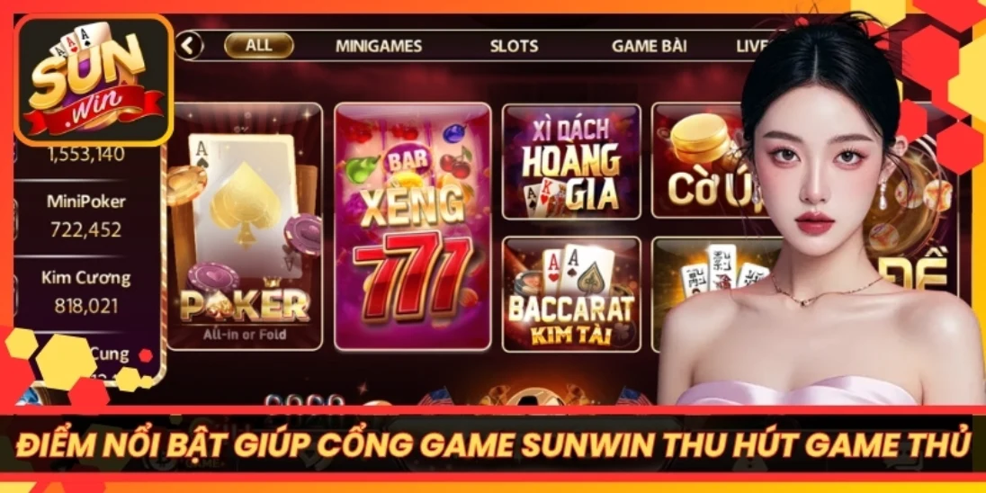 Điểm nổi bật giúp Sunwin thu hút game thủ